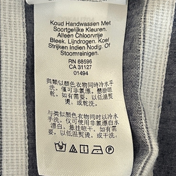 Donna Karan Navy and White Striped Blouse - Picture 11 of 12